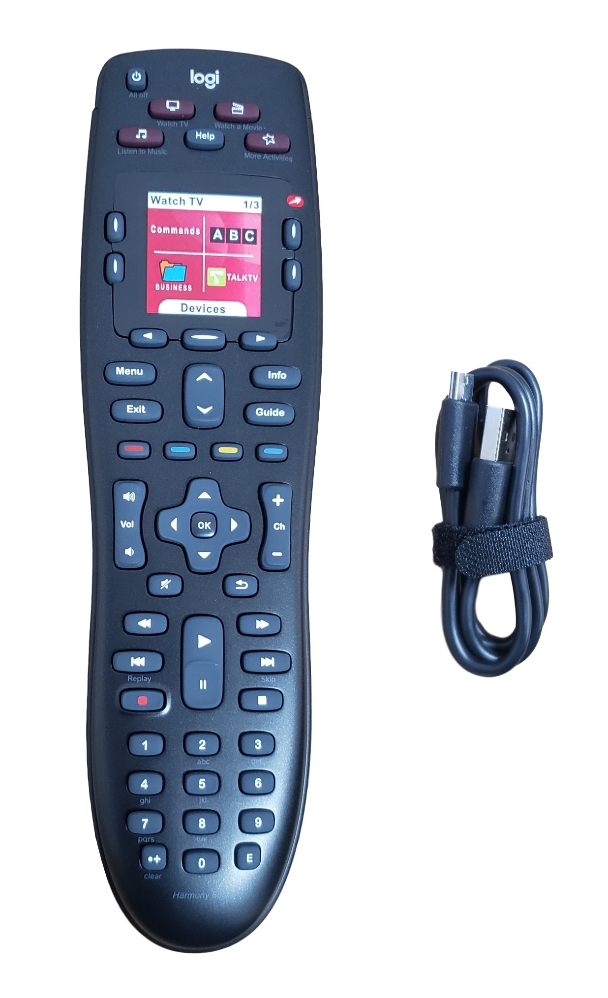 Logitech Harmony 665 10-Device Universal Remote Control 915-000293 Apple TV Roku - Non-Retail Packaging