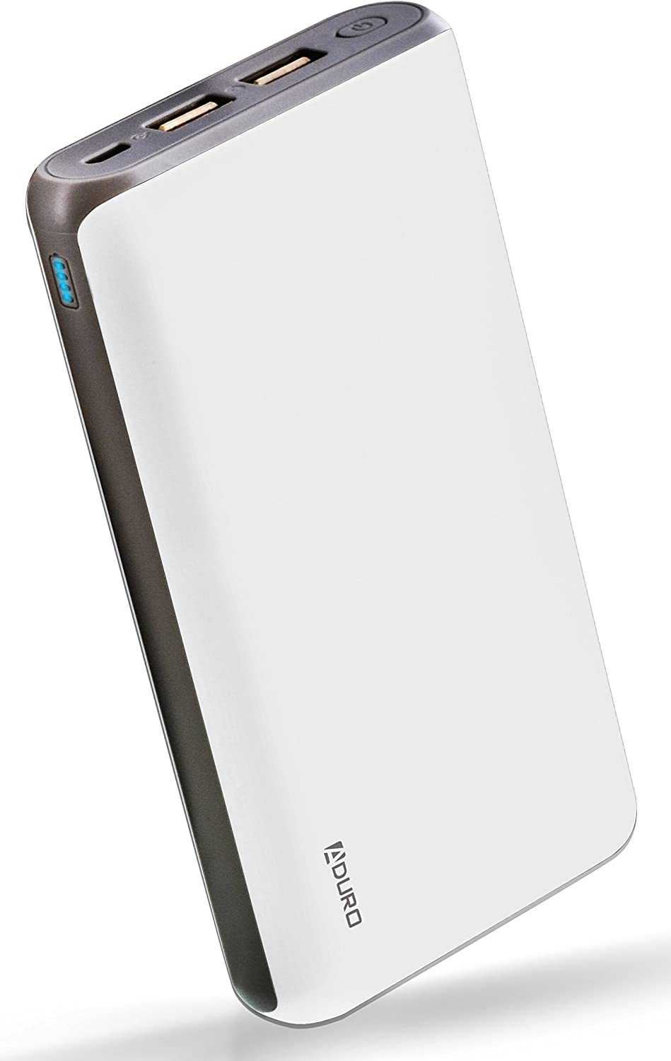 Aduro 20,000mAh Battery Pack Power Bank, External Battery Charger for iPhone Android Smartphone (White)