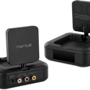 Nyrius 5.8GHz 4 Channel Wireless Video Sender Transmitter & Receiver with Remote Extender for Wirelessly Streaming to TV