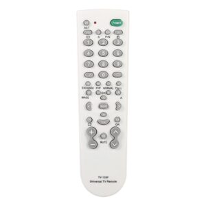 Peahefy 1Pc Universal Intelligent TV Remote Control Unit TV-139F Replacement Controller White
