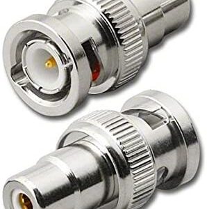 axGear BNC Male to RCA Female Coax Coaxial Cable Cord Plug Adapter Jack M/F M-F