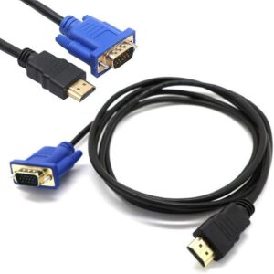 HDMI to VGA Cable Converter, DOORGA 1080P HDMI Male to VGA Male D-SUB 15 Pin M/M Connector Adapter Cable Cord