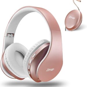 zihnic Bluetooth Over-Ear Headphones, Foldable Wireless and Wired Stereo