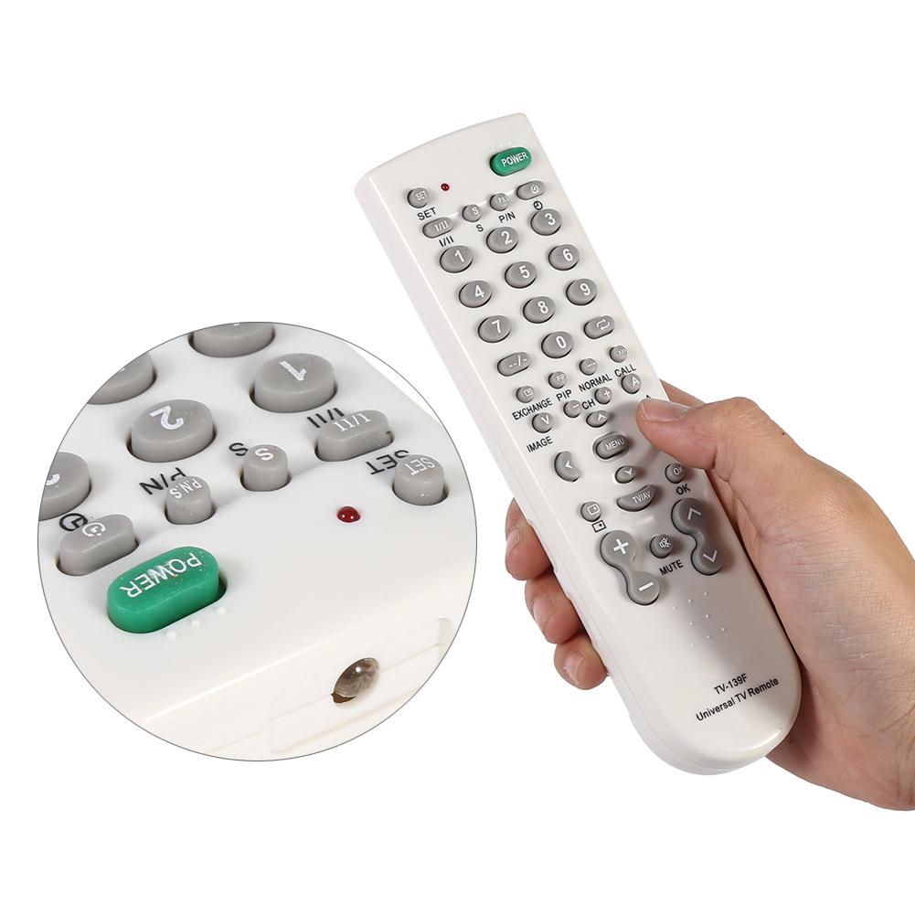 Peahefy 1Pc Universal Intelligent TV Remote Control Unit TV-139F Replacement Controller White - Image 2
