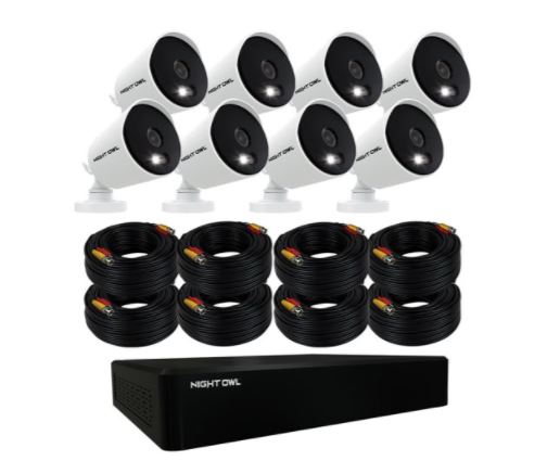 Night Owl Wired 16-CH 1TB DVR Security System with 8 Bullet 1080p FHD Cameras - Black/White - Image 2