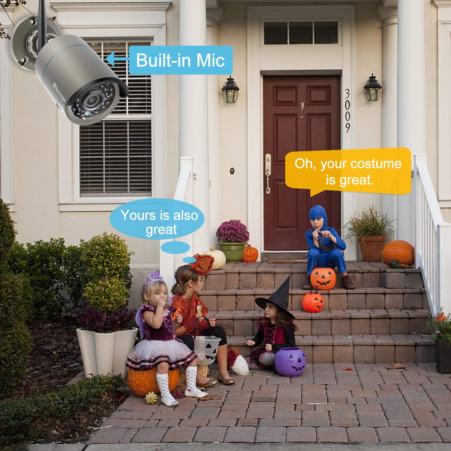 Techage 1TB HD 1080P Vandalproof Audio Record Wifi 4 Indoor Dome Wireless Security - Image 2