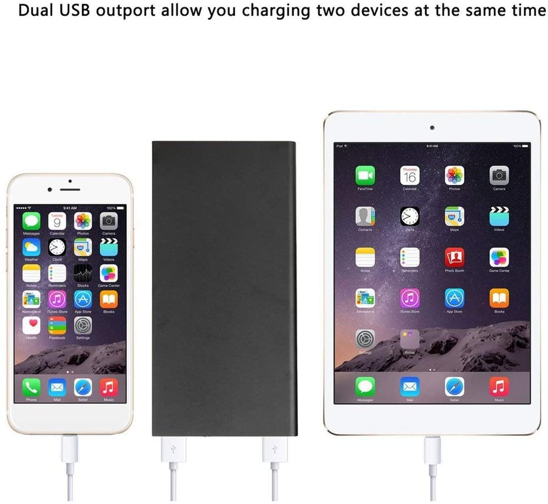 50000mAh Universal Power Bank 9.5mm Ultra-thin Dual USB Output Mobile Power Portable Battery Charger Power Source - Image 2