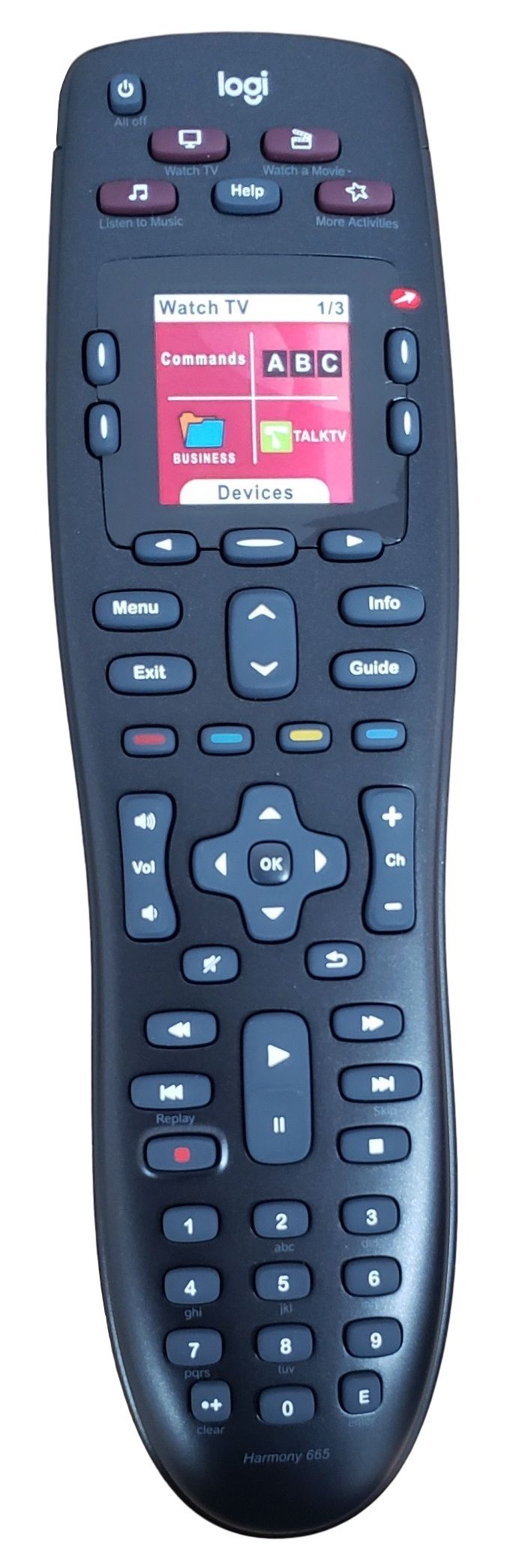 Logitech Harmony 665 10-Device Universal Remote Control 915-000293 Apple TV Roku - Non-Retail Packaging - Image 3