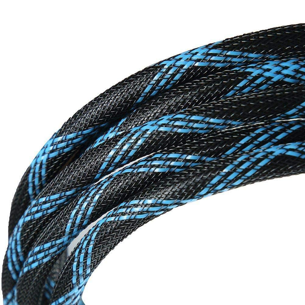 Konex (TM) Braided Black Blue Glowing Light 30 FOOT 30 FT HDMI Cable 4K 60HZ, 2160P - Image 3